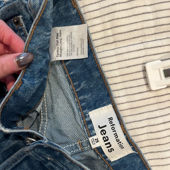 Cynthia High Rise Straight Long Jeans - Picture 2 of 4